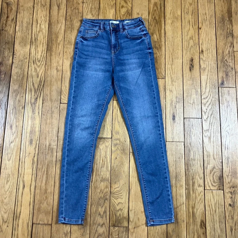 Profile Womens High Rise‎ Skinny Jeans Medium Wash Blue Denim Size 5